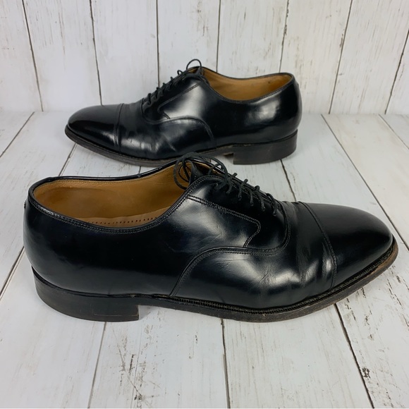 Johnston & Murphy Optima Men's Size 9.5 Black Cap Toe Dress Oxfords USA - Picture 3 of 10
